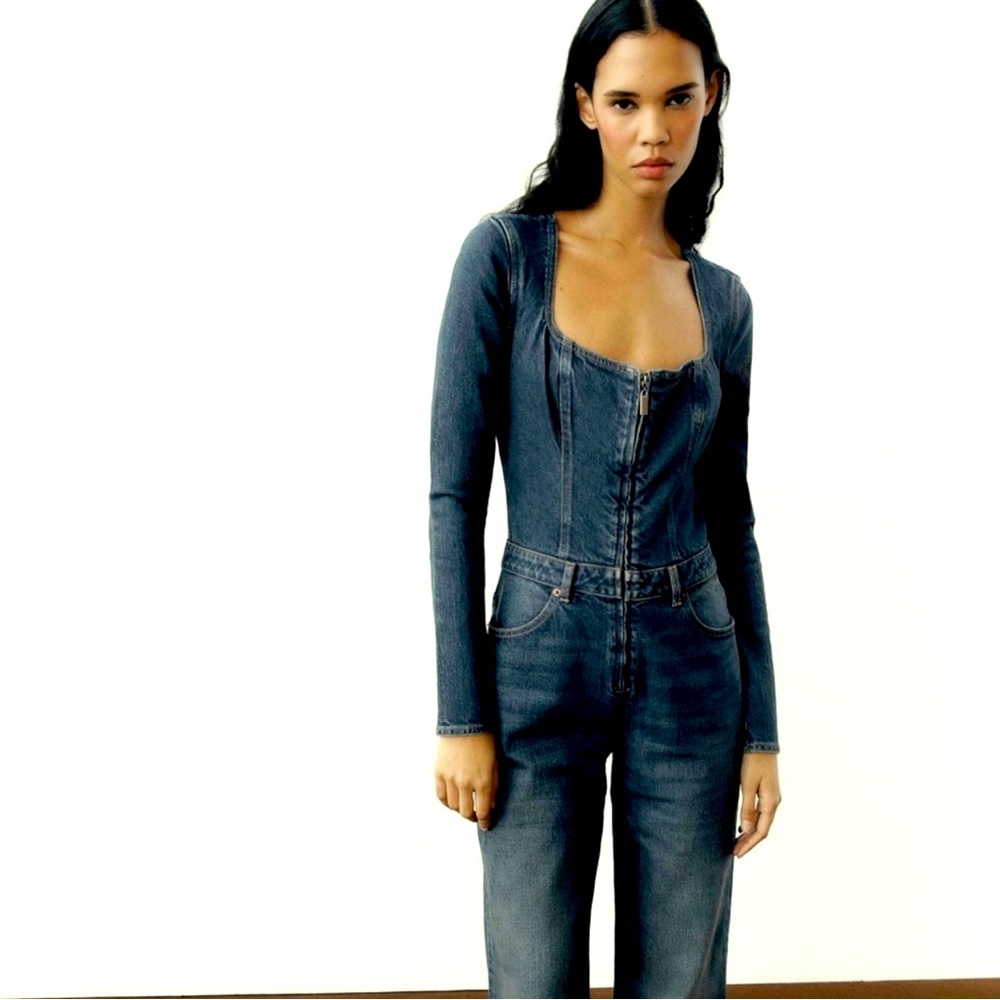 ZARA TRF Denim Jumpsuit